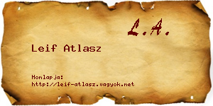 Leif Atlasz névjegykártya