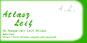 atlasz leif business card